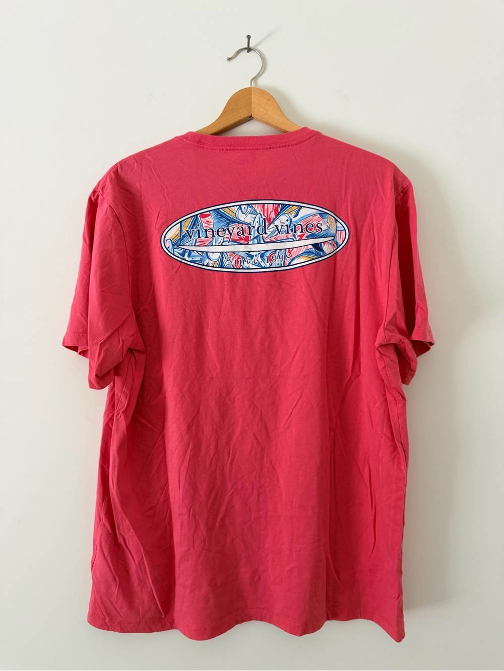 Vineyard Vines Swordfish Surfboard Pink Pocket Tee
